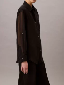 Calvin Klein Utility Tunika mit gerollten Ärmeln^Damen Hemden & Blusen