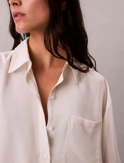 Calvin Klein Utility Tunika mit gerollten Ärmeln^Damen Hemden & Blusen