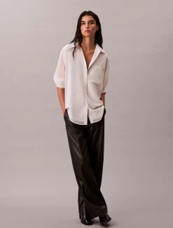 Calvin Klein Utility Tunika mit gerollten Ärmeln^Damen Hemden & Blusen