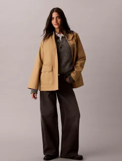 Calvin Klein Utility-Jacke aus Baumwoll-Twill-Mix^Damen JackenFrisch Eingetroffen