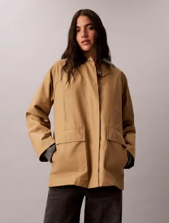 Calvin Klein Utility-Jacke aus Baumwoll-Twill-Mix^Damen JackenFrisch Eingetroffen