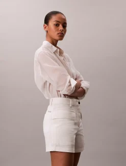 Calvin Klein Utility-Shorts aus Baumwoll-Twill^Damen Hosen & Shorts