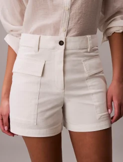 Calvin Klein Utility-Shorts aus Baumwoll-Twill^Damen Hosen & Shorts