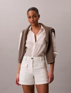 Calvin Klein Utility-Shorts aus Baumwoll-Twill^Damen Hosen & Shorts