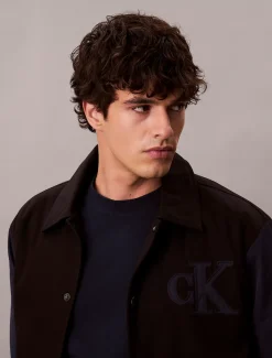Calvin Klein Varsity-Bomberjacke aus Nylon und Baumwolle^Herren JackenFrisch Eingetroffen