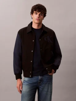 Calvin Klein Varsity-Bomberjacke aus Nylon und Baumwolle^Herren JackenFrisch Eingetroffen
