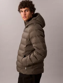 Calvin Klein Verstaubar Aufgesticktes Logo Gesteppt Steppjacke^Herren Stepp Jacken|JackenFrisch Eingetroffen