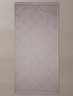 Calvin Klein Viereckiger Schal mit durchgehendem Emblem-Logo^Damen Schals & Handschuhe