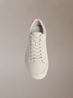 Calvin Klein Violette – Sneakers aus weichem Leder mit Logoprägung^Damen SneakerFrisch Eingetroffen