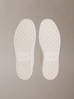 Calvin Klein Violette – Sneakers aus weichem Leder mit Logoprägung^Damen SneakerFrisch Eingetroffen