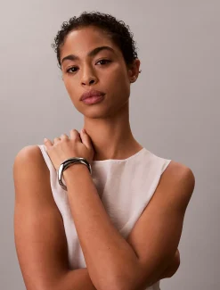 Calvin Klein Voile-Maxikleid in A-Linie^Damen Kleider & Röcke