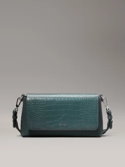 Calvin Klein Wandelbare Schultertasche in Krokodiloptik^Damen Umhängetaschen|SchultertaschenFrisch Eingetroffen