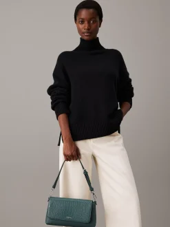 Calvin Klein Wandelbare Schultertasche in Krokodiloptik^Damen Umhängetaschen|SchultertaschenFrisch Eingetroffen