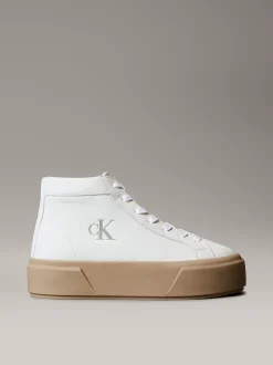 Calvin Klein Warme High Top Sneakers mit Plateausohle aus Leder^Damen SneakerFrisch Eingetroffen