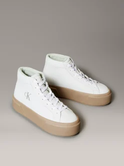 Calvin Klein Warme High Top Sneakers mit Plateausohle aus Leder^Damen SneakerFrisch Eingetroffen