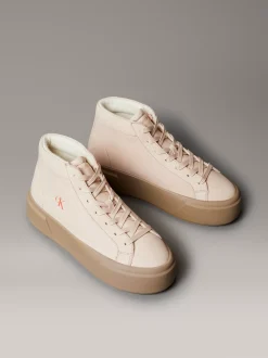 Calvin Klein Warme High Top Sneakers mit Plateausohle aus Leder^Damen SneakerFrisch Eingetroffen