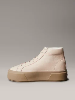Calvin Klein Warme High Top Sneakers mit Plateausohle aus Leder^Damen SneakerFrisch Eingetroffen