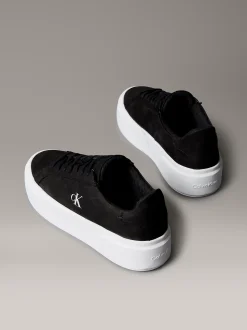 Calvin Klein Warme Plateau-Sneakers aus Leder für den Winter^Damen SneakerFrisch Eingetroffen