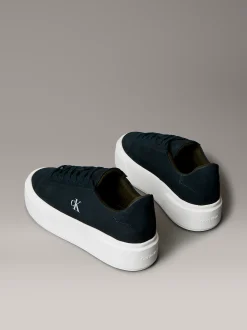 Calvin Klein Warme Plateau-Sneakers aus Leder für den Winter^Damen SneakerFrisch Eingetroffen