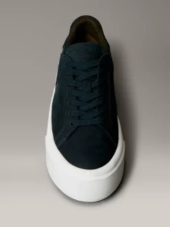 Calvin Klein Warme Plateau-Sneakers aus Leder für den Winter^Damen SneakerFrisch Eingetroffen