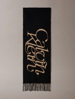 Calvin Klein Warmer Logo-Schal aus weicher Wolle^Damen Schals & Handschuhe|Schals & Handschuhe