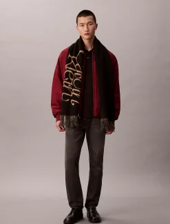 Calvin Klein Warmer Logo-Schal aus weicher Wolle^Damen Schals & Handschuhe|Schals & Handschuhe