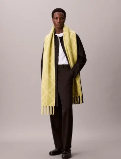 Calvin Klein Warmer Logo-Schal aus Wollgemisch^Damen Schals & Handschuhe|Schals & Handschuhe