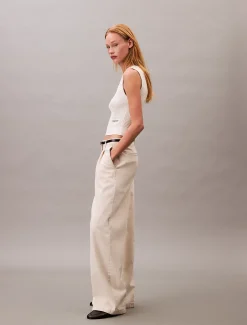 Calvin Klein Weich gerippte Weste mit Rundhalsausschnitt^Damen T-shirts & Tops|Strickdesigns