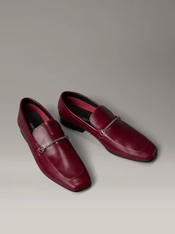 Calvin Klein Weiche Loafers aus Leder mit quadratischer Spitze^Damen Flache Schuhe