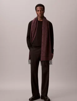 Calvin Klein Weicher Schal mit zweifarbigem Logo-Emblem^Damen Schals & Handschuhe|Schals & Handschuhe