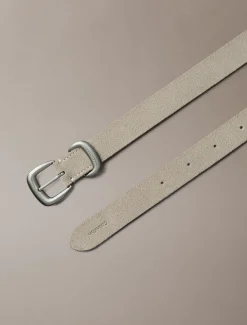 Calvin Klein Weicher Wildleder-Gürtel mit klobiger Metallschnalle^Damen Gürtel