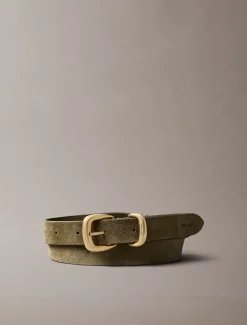 Calvin Klein Weicher Wildleder-Gürtel mit klobiger Metallschnalle^Damen Gürtel