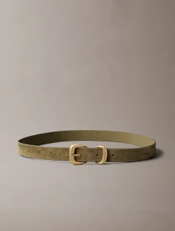 Calvin Klein Weicher Wildleder-Gürtel mit klobiger Metallschnalle^Damen Gürtel