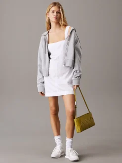 Calvin Klein Weiches Baumwoll-Leinen-Minikleid^Damen Kleider & Röcke