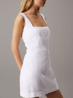 Calvin Klein Weiches Baumwoll-Leinen-Minikleid^Damen Kleider & Röcke