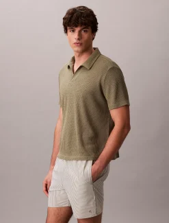 Calvin Klein Weiches Strand-Poloshirt^Herren BademodeFrisch Eingetroffen