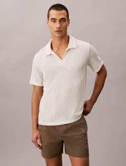 Calvin Klein Weiches Strand-Poloshirt^Herren BademodeFrisch Eingetroffen