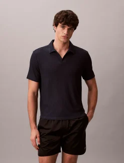 Calvin Klein Weiches Strand-Poloshirt^Herren BademodeFrisch Eingetroffen