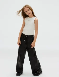 Calvin Klein Weite Hose aus Kunstleder^Kinder Hosen & Shorts|Kleidung