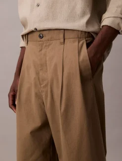 Calvin Klein Weite Hose mit Bundfalten^Herren Hosen & Shorts