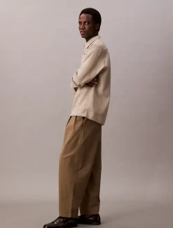 Calvin Klein Weite Hose mit Bundfalten^Herren Hosen & Shorts