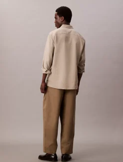 Calvin Klein Weite Hose mit Bundfalten^Herren Hosen & Shorts