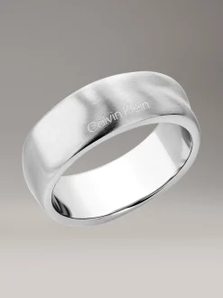 Calvin Klein Wellenförmiger Ring aus Edelstahl^Herren Uhren & Schmuck