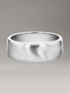Calvin Klein Wellenförmiger Ring aus Edelstahl^Herren Uhren & Schmuck
