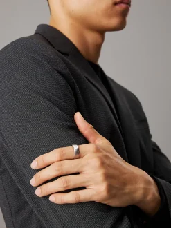 Calvin Klein Wellenförmiger Ring aus Edelstahl^Herren Uhren & Schmuck