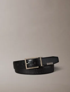 Calvin Klein Wendbarer Ledergürtel in Schlangenoptik^Herren Gürtel