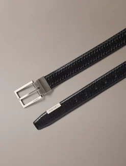 Calvin Klein Wendbarer Ledergürtel in Schlangenoptik^Herren Gürtel