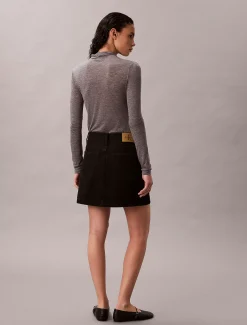 Calvin Klein Wickel-Minirock aus Denim^Damen Kleider & Röcke