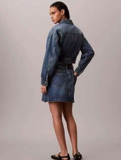 Calvin Klein Wickel-Minirock aus Denim^Damen Kleider & Röcke