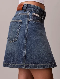Calvin Klein Wickel-Minirock aus Denim^Damen Kleider & Röcke